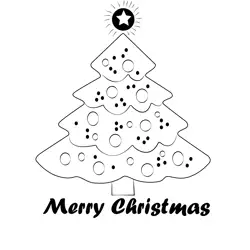 Merry Christmas 3 Free Coloring Page for Kids