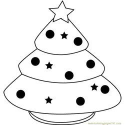 Xmas Tree for Kids Free Coloring Page for Kids