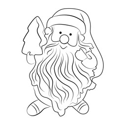 Ceramic Santa Claus Free Coloring Page for Kids