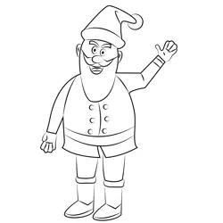 Crazy Santa Free Coloring Page for Kids
