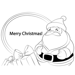 Happy Christmas Day Free Coloring Page for Kids