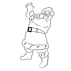 Old Santa Claus Free Coloring Page for Kids