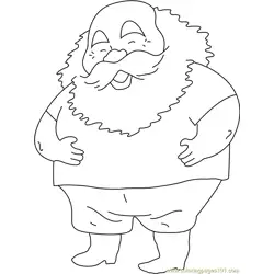 Fatty Santa Free Coloring Page for Kids