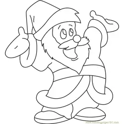 Happy Santa Claus Free Coloring Page for Kids