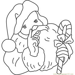 Love you Santa Free Coloring Page for Kids