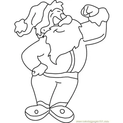 Santa Claus Free Coloring Page for Kids