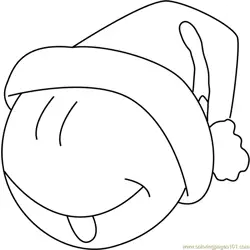 Santa Emoji Free Coloring Page for Kids