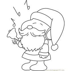 Santa Jingle Free Coloring Page for Kids