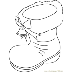 Santa Shoes Free Coloring Page for Kids