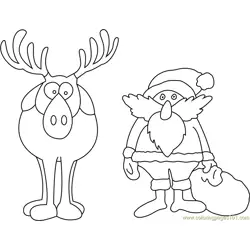 Santa and Deer