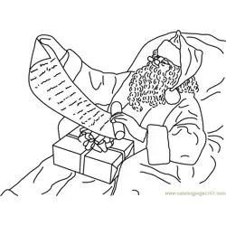 Santa to do list Free Coloring Page for Kids