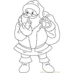 Shhhh Santa is Coming Free Coloring Page for Kids