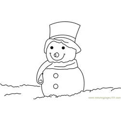 Santa Snowman Free Coloring Page for Kids