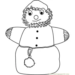 Snowman Santa Free Coloring Page for Kids