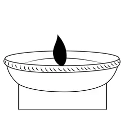 Common Candle Free Coloring Page for Kids