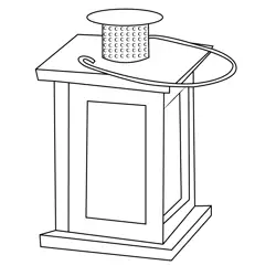 Decorative Candle Stand Free Coloring Page for Kids