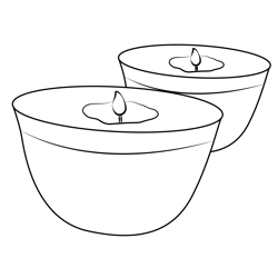 Diwali Candle Free Coloring Page for Kids