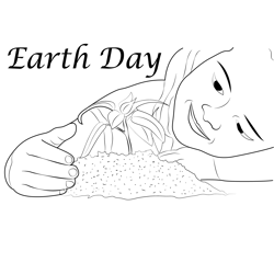 Earth Day Crafts For Kids Free Coloring Page for Kids