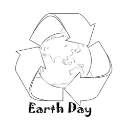 Earth Day Free Coloring Page for Kids