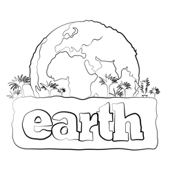 Earth Free Coloring Page for Kids
