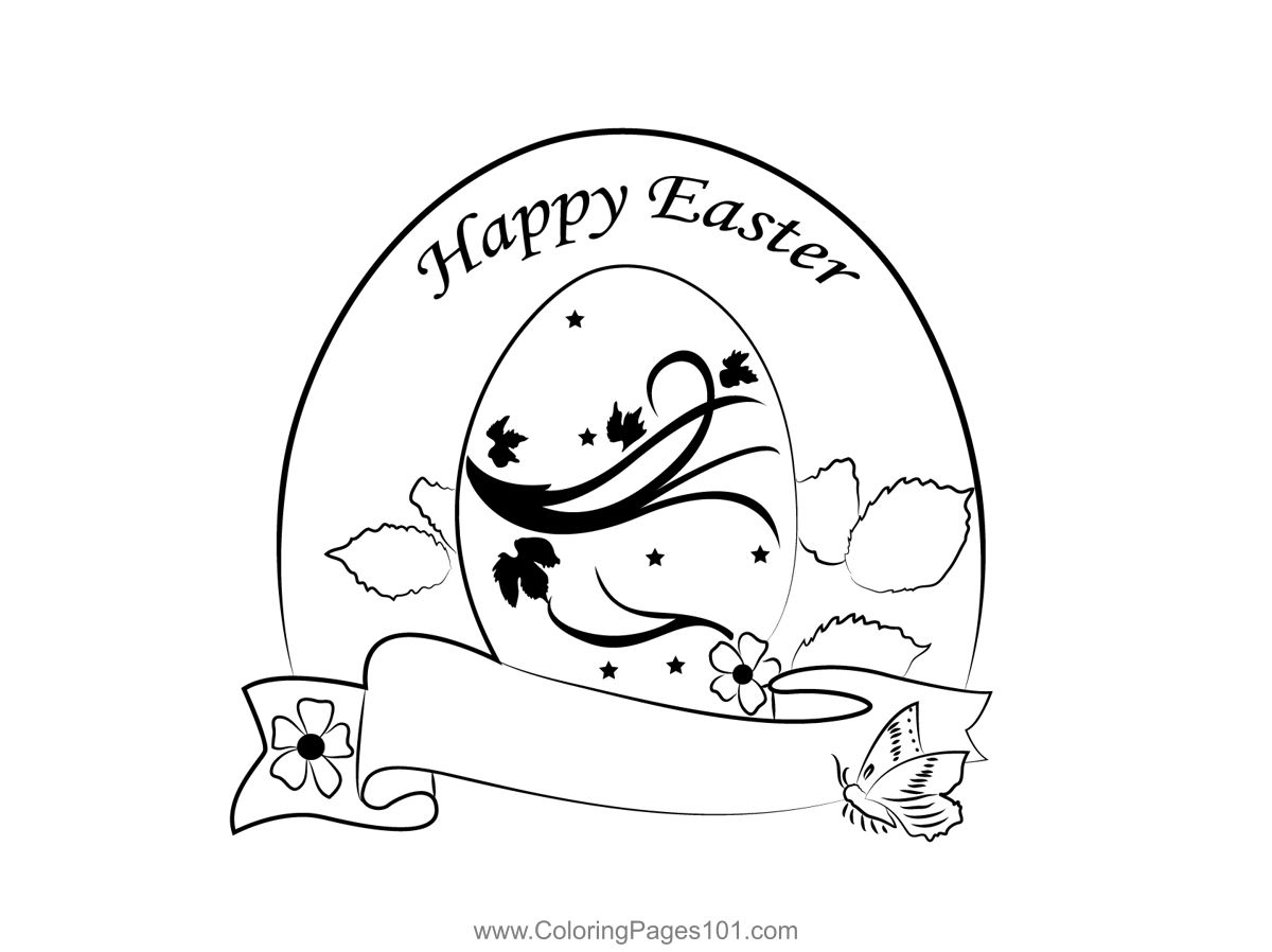 Colorful Easter Card Template