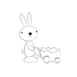 Easter Day Bunny Free Coloring Page for Kids