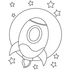Easter Rocket Free Coloring Page for Kids