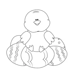 Enjoying Easter Free Coloring Page for Kids