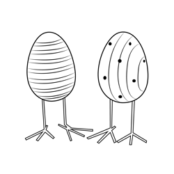Funny Easter Egg Free Coloring Page for Kids