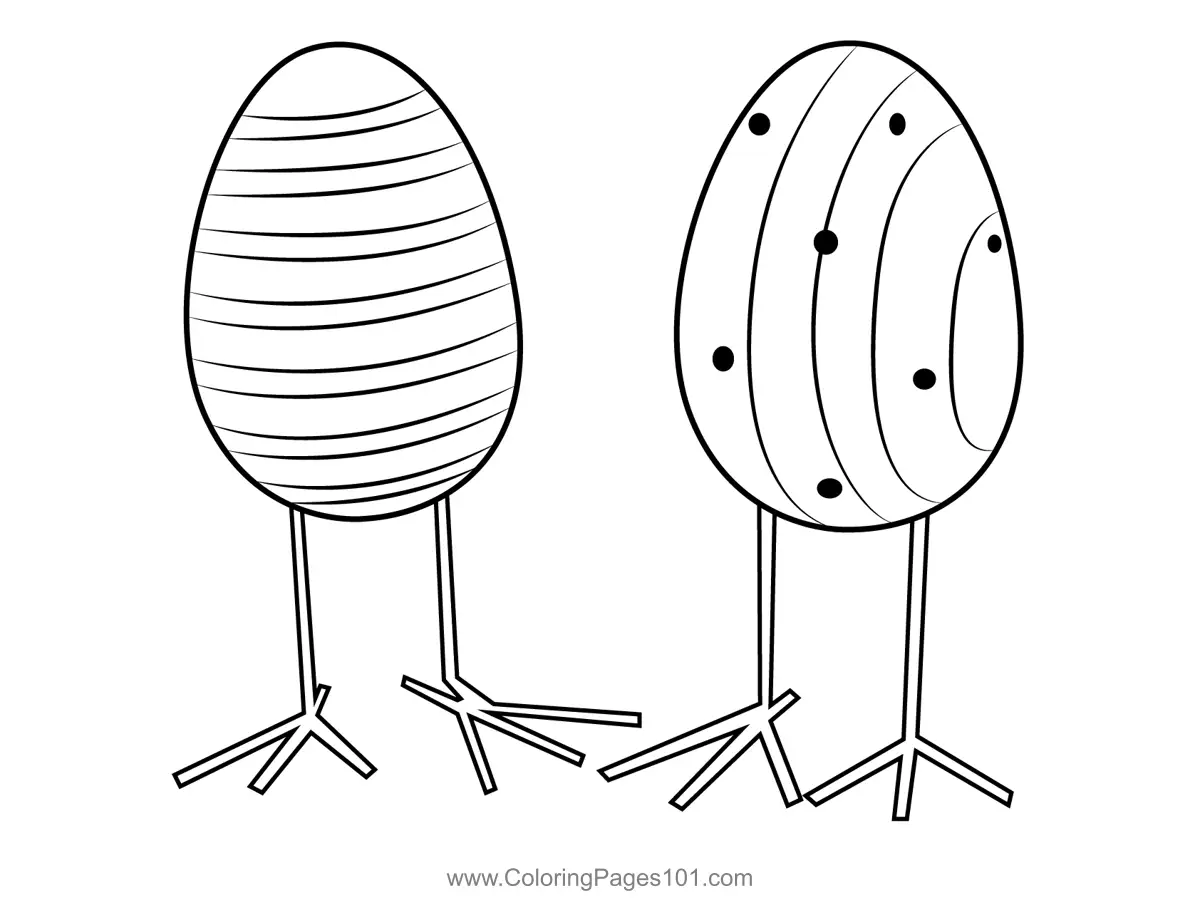 Funny Easter Egg Coloring Page for Kids - Free Easter Printable