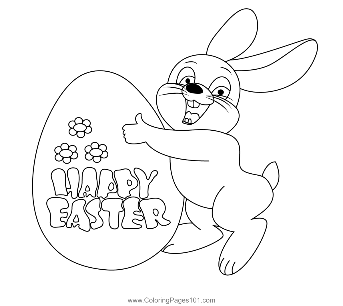 Happy Easter Coloring Page for - Happy Easter 1 