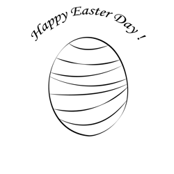 Happy Easter Day Free Coloring Page for Kids