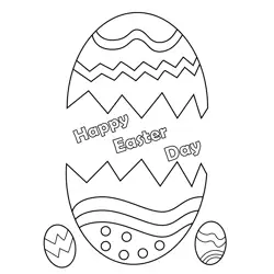 Happy Easter Day Free Coloring Page for Kids