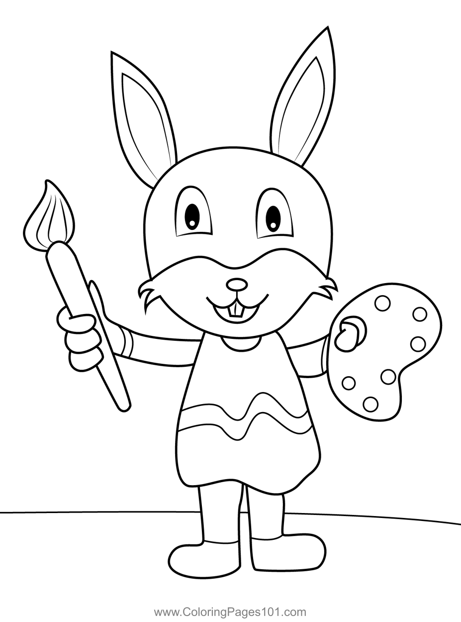 Painter Easter Bunny