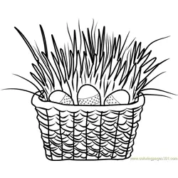 Easter Basket Free Coloring Page for Kids