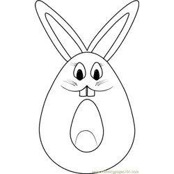 Easter Bunny Free Coloring Page for Kids