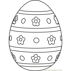 Easter Egg Design 1 Free Coloring Page for Kids