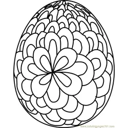 Easter Egg Design 4 Free Coloring Page for Kids