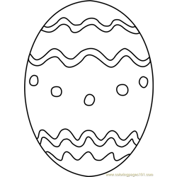 Easter Egg Design 5 Free Coloring Page for Kids