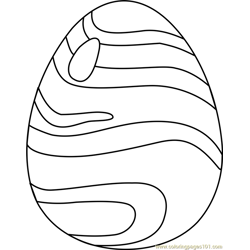 Easter Egg Design 6 Free Coloring Page for Kids