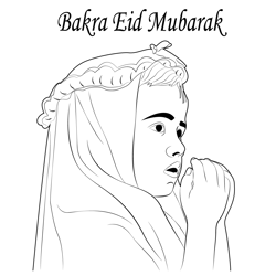 Bakra Eid Free Coloring Page for Kids