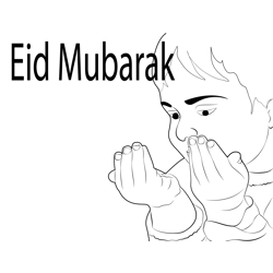 Beautiful Eid Ul Adha Free Coloring Page for Kids