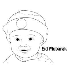 Eid Celebrations Free Coloring Page for Kids