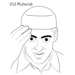 Eid Mubarak Free Coloring Page for Kids