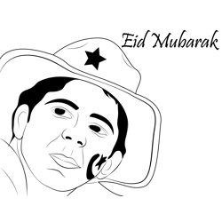 Wishing U Bakri Eid Free Coloring Page for Kids