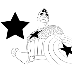 Captain America Vote Free Coloring Page for Kids