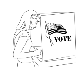Election Day 5 Free Coloring Page for Kids