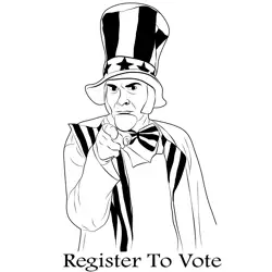 Register To Vote Free Coloring Page for Kids