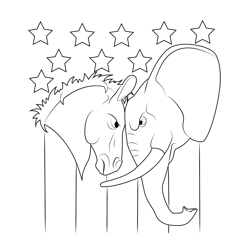 Us Elections Free Coloring Page for Kids
