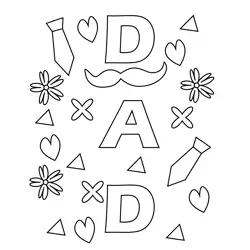 Dad Free Coloring Page for Kids